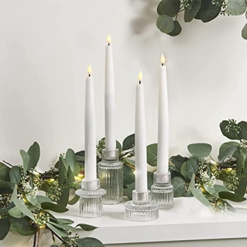 LampLust Flameless Taper Candles Set with Remote Control, 9 Inch