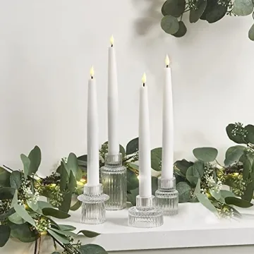 LampLust Flameless Taper Candles Set with Remote Control, 9 Inch