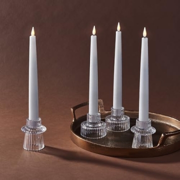 LampLust Flameless Taper Candles Set with Remote Control, 9 Inch