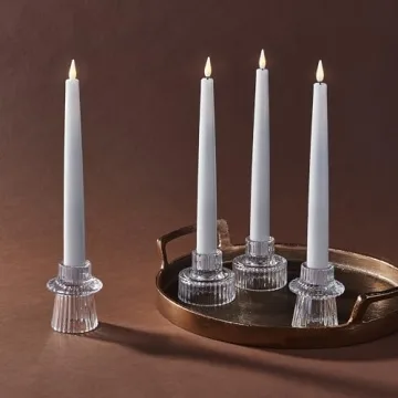 LampLust Flameless Taper Candles Set with Remote Control, 9 Inch