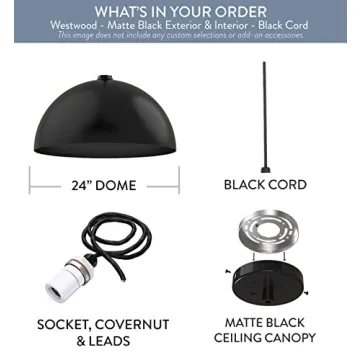 Elegant Steel Lighting Co. Westwood Pendant Light 24 inch