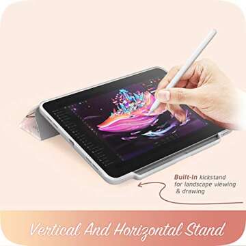 i-Blason Cosmo Case for New iPad Pro 11 Inch (2020/2018), [Supports Pencil 2 Wireless Charging] Full-Body Trifold Stand Protective Case Smart Cover with Auto Sleep/Wake & Pencil Holder (Marble)