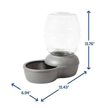 Petmate Replendish Automatic Gravity Waterer for Cats and Dogs, BPA-Free, No Batteries Required, Includes Charcoal Filter, 1 Gallon, Made in USA