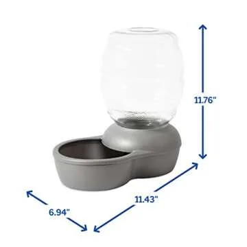 Petmate Replendish Automatic Gravity Waterer for Cats and Dogs, BPA-Free, No Batteries Required, Includes Charcoal Filter, 1 Gallon, Made in USA