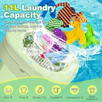 Compact 11L Mini Washing Machine for Every Need