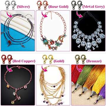 Jump Rings, Cridoz 2340Pcs Open Jump Rings and Lobster Clasps Jewelry Making Supplies Kit for Necklace and Jewelry Repair