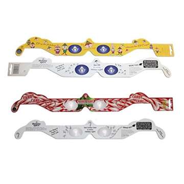 Holiday Specs 3D Holiday Glasses-Magical images will appear before your eyes! Perfect party favor for any holiday celebration! See Santa, Snowmen, Reindeer, Candy Canes, Elves, and More! 20 Pairs