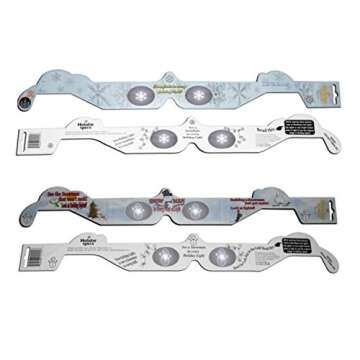 Holiday Specs 3D Holiday Glasses-Magical images will appear before your eyes! Perfect party favor for any holiday celebration! See Santa, Snowmen, Reindeer, Candy Canes, Elves, and More! 20 Pairs