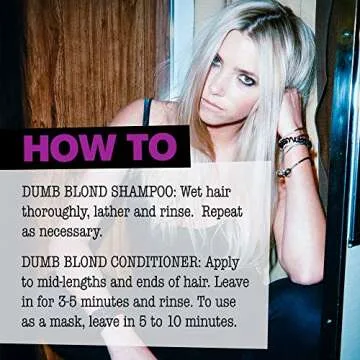 Bed Head by TIGI Dumb Blonde Shampoo and Conditioner for Blonde Hair 25.36 fl oz 2 count