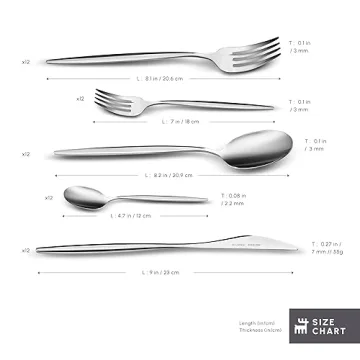 Luxury 60-Piece Cutlery Set for 12 Stainless Steel Elegance