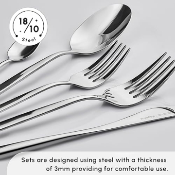 Luxury 60-Piece Cutlery Set for 12 Stainless Steel Elegance