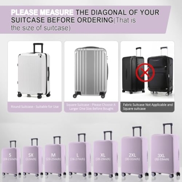 RainVillage Luggage Cover for 19-31 Inch Suitcases