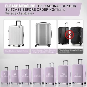 RainVillage Luggage Cover for 19-31 Inch Suitcases