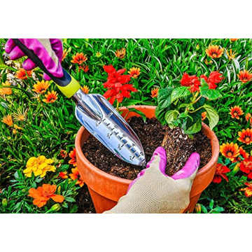 Durable Edward Tools Transplanter Trowel with Ergonomic Handle
