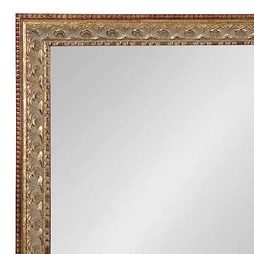 Kate and Laurel Johann Traditional Rectangular Ornate Wall Mirror, 18 x 24, Antique Gold, Vintage Rectangle Vanity Mirror for Use as Bathroom Mirror for Over Sink or Refined Entryway Mirror