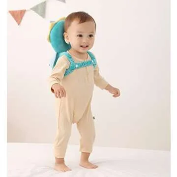 Feidoog Baby Head Protector Cushion Backpack with 3 Knee Pads for Walking & Crawling,Green