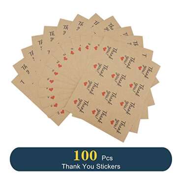 FLYTT Self Adhesive Cookie Bags, White Polka Dot Individual Resealable Cellophane Treat Bags with Thank You Stickers for Gift Giving (3.9''x3.9'', 100 Pcs)