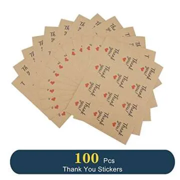 FLYTT Self Adhesive Cookie Bags, White Polka Dot Individual Resealable Cellophane Treat Bags with Thank You Stickers for Gift Giving (3.9''x3.9'', 100 Pcs)