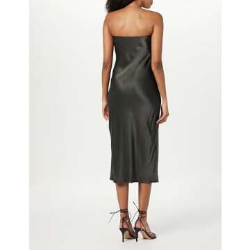 The Drop Women's Danica Strapless Midi Dress, Liquid Grey, S