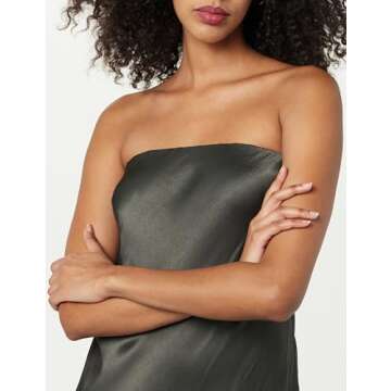 The Drop Women's Danica Strapless Midi Dress, Liquid Grey, S