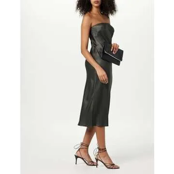 The Drop Danica Strapless Midi Dress - Elegant & Versatile