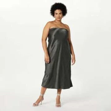 The Drop Danica Strapless Midi Dress - Elegant & Versatile