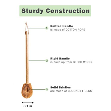 Eco-Friendly Coconut Fiber Toilet Brush for Sustainable Living