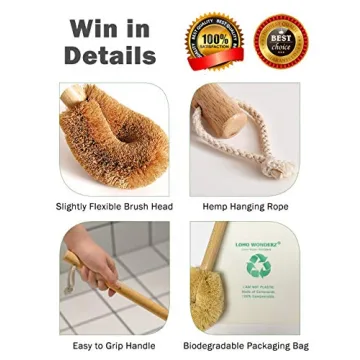 Eco-Friendly Coconut Fiber Toilet Brush for Sustainable Living