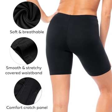 Sexy Basics Womens Ultra Soft Yoga Bike Short | Stretch Boxer Briefs | Multi Packs