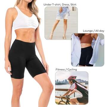 Sexy Basics Womens Ultra Soft Yoga Bike Short | Stretch Boxer Briefs | Multi Packs