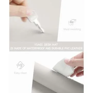 Non-Slip Leather Desk Pad - Large Waterproof Protector