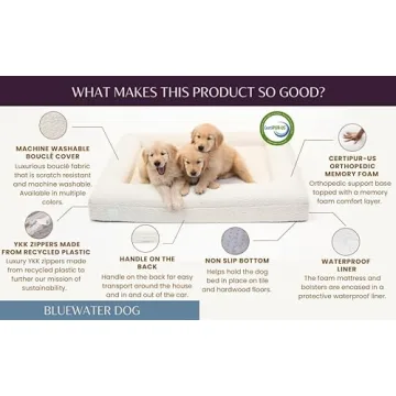 Bluewater Boucle Orthopedic Memory Foam Dog Bed