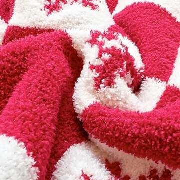 NIDITW Set of 2 Ultra Soft Checkerboard Snowflake Throw Pillow Cover Microfiber Christmas Cushion Case Cozy Fuzzy Checkered Pillowcase Decor for Home Sofa Couch 18x18 Inches (Checkered Snowflake)