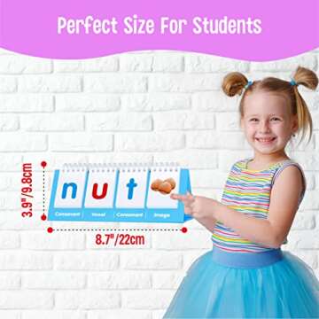 CVC Word Flip Chart for Kids - Double Sided Learning Tool