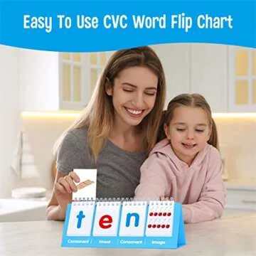 CVC Word Flip Chart for Kids - Double Sided Learning Tool