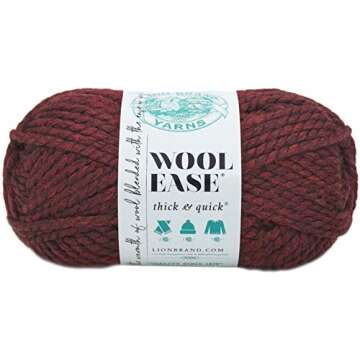 Lion Brand Bulk Buy Wool Ease Thick and Quick Yarn (3-Pack) Claret 640-143