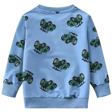 DDSOL Toddler Boys Long Sleeve Graphic Sweatshirt
