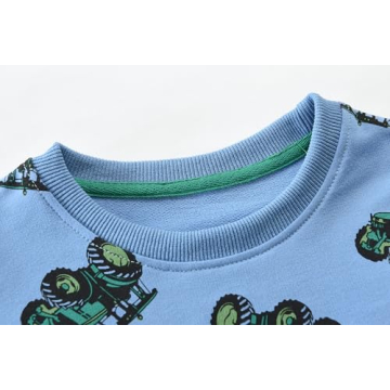 DDSOL Toddler Boys Long Sleeve Graphic Sweatshirt
