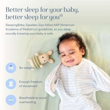 SleepingBaby Zipadee-Zip Transitional Swaddle Sack, 3-6 Month - Roomy Zipper Swaddle for Easy Diaper Changes and Proper Hip Development - Baby Swaddle Sack, X-Small - Blue/Cream