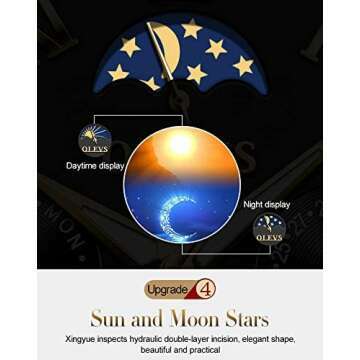 OLEVS Couple Pair Watches for Men & Women - Gift Set