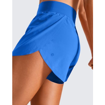 CRZ YOGA High Waisted Running Shorts for Women