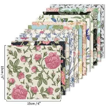 72 Sheets Scrapbooking Paper Pad 6”x6” 160GSM Single Sided Decorative Paper Pack Journaling Supp...