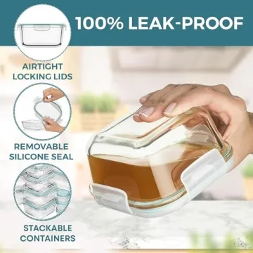 Razab 35 Piece Glass Food Storage Set - Airtight Containers