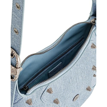 JW PEI Tessa Vegan Leather Shoulder Bag Denim Blue