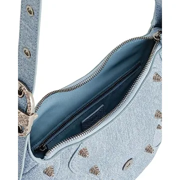 JW PEI Tessa Vegan Leather Shoulder Bag Denim Blue