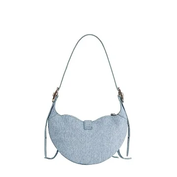 JW PEI Tessa Vegan Leather Shoulder Bag Denim Blue
