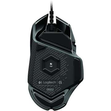 Logitech G502 Proteus Spectrum RGB Tunable Gaming Mouse, 12,000 DPI On-The-Fly DPI Shifting, Personalized Weight and Balance Tuning with (5) 3.6g Weights, 11 Programmable Buttons