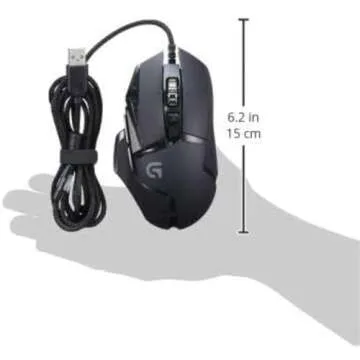 Logitech G502 Proteus Spectrum RGB Tunable Gaming Mouse, 12,000 DPI On-The-Fly DPI Shifting, Personalized Weight and Balance Tuning with (5) 3.6g Weights, 11 Programmable Buttons