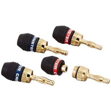 Monster Cable QL GMT-H MKIII EFS QuickLock MKII Gold Banana Connectors for Easy Self Crimping Terminations: Corrosion-Resistant 24K Gold-Plated Connectors
