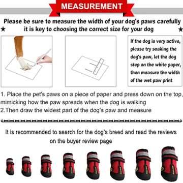 QUMY Dog Shoes for Large Dogs, Medium Dog Boots & Paw Protectors for Winter Snowy Day, Summer Hot Pa...
